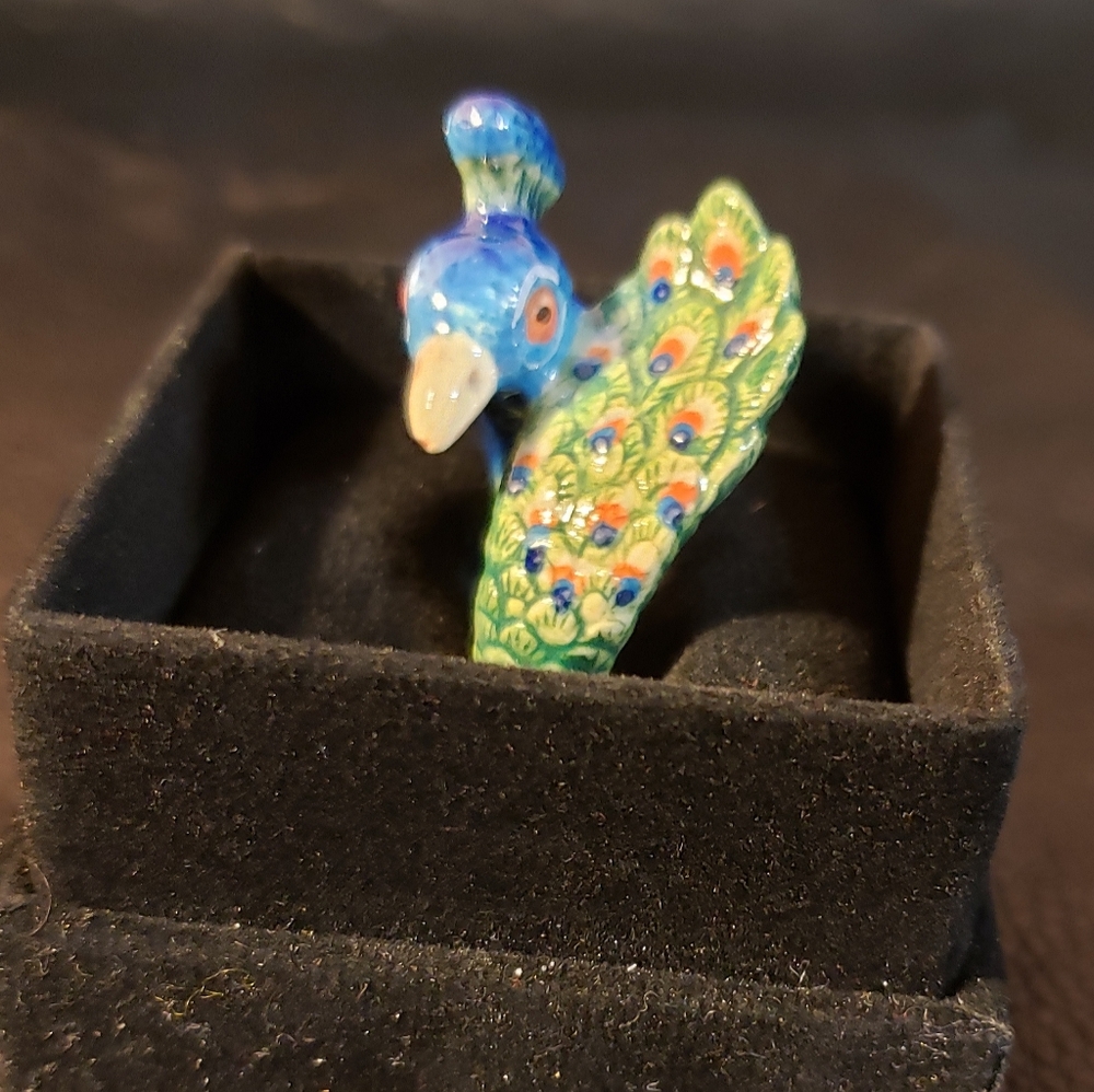 Peacock Porcelain Ring